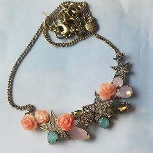 J. Crew Stunning star and rose necklace💫⚘